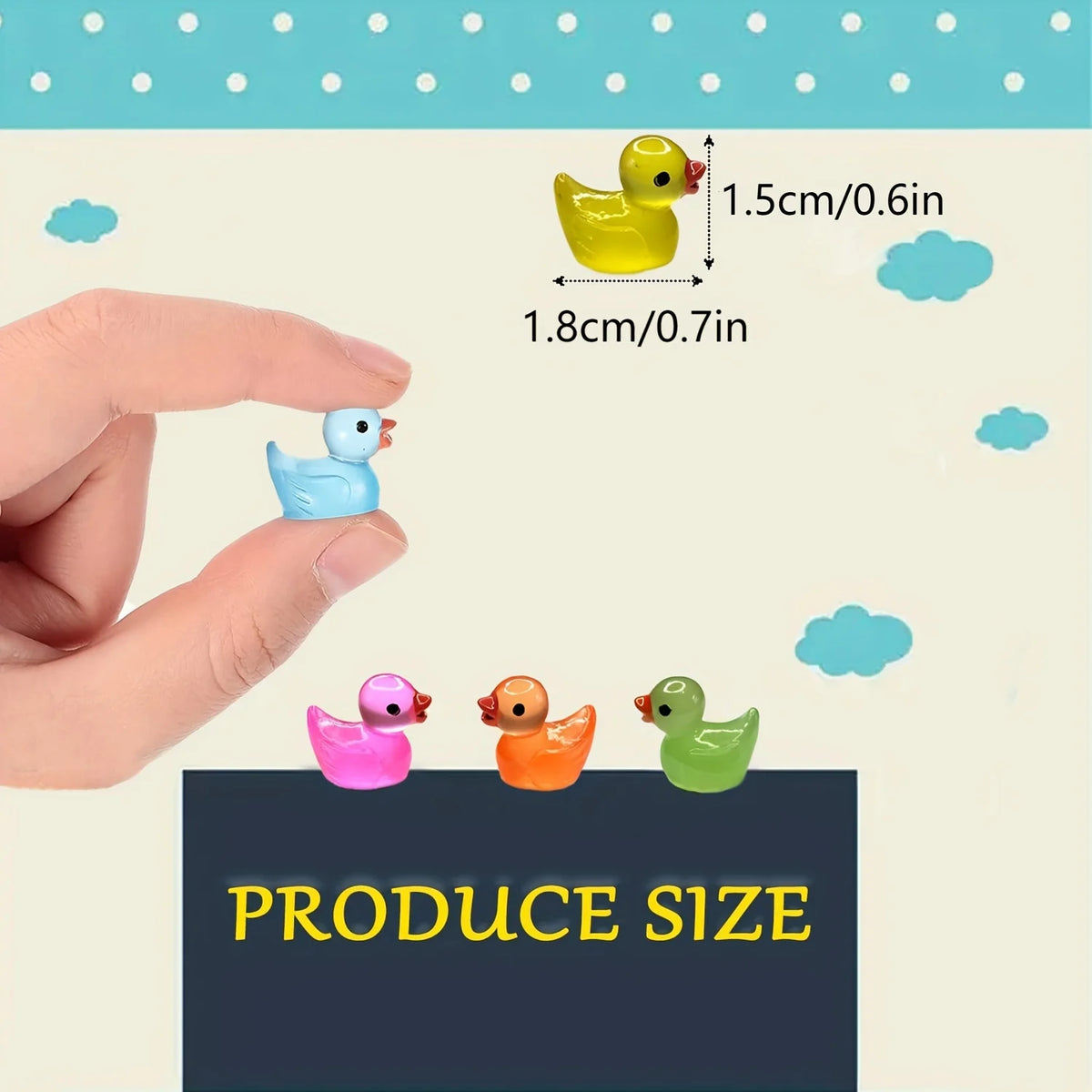 Glow-in-the-Dark Mini Ducks – 30, 60 or 100 Pieces