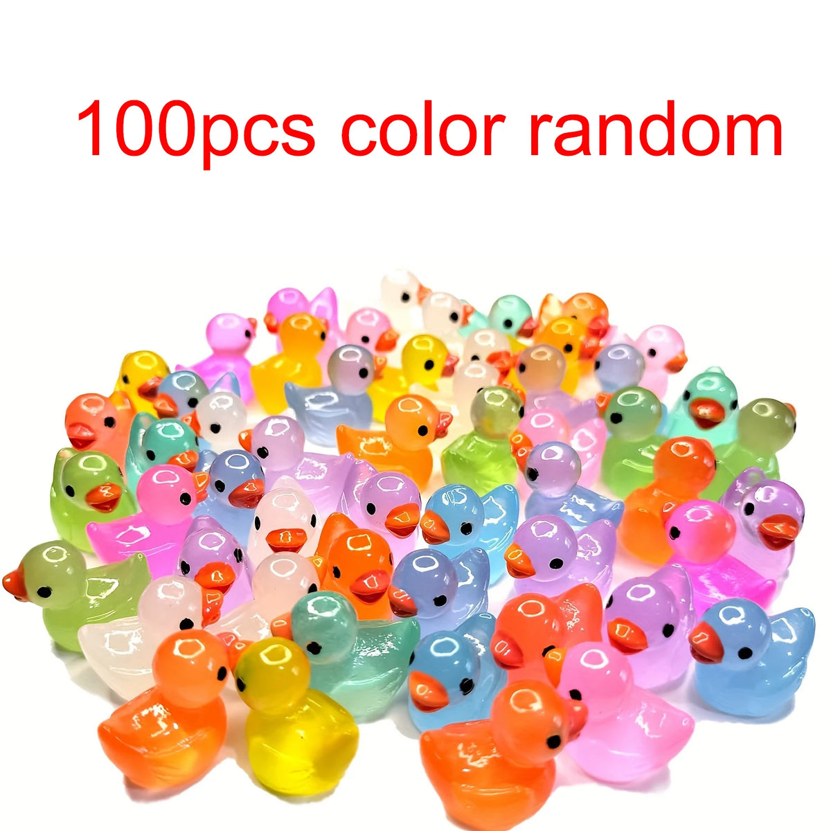 Glow-in-the-Dark Mini Ducks – 30, 60 or 100 Pieces