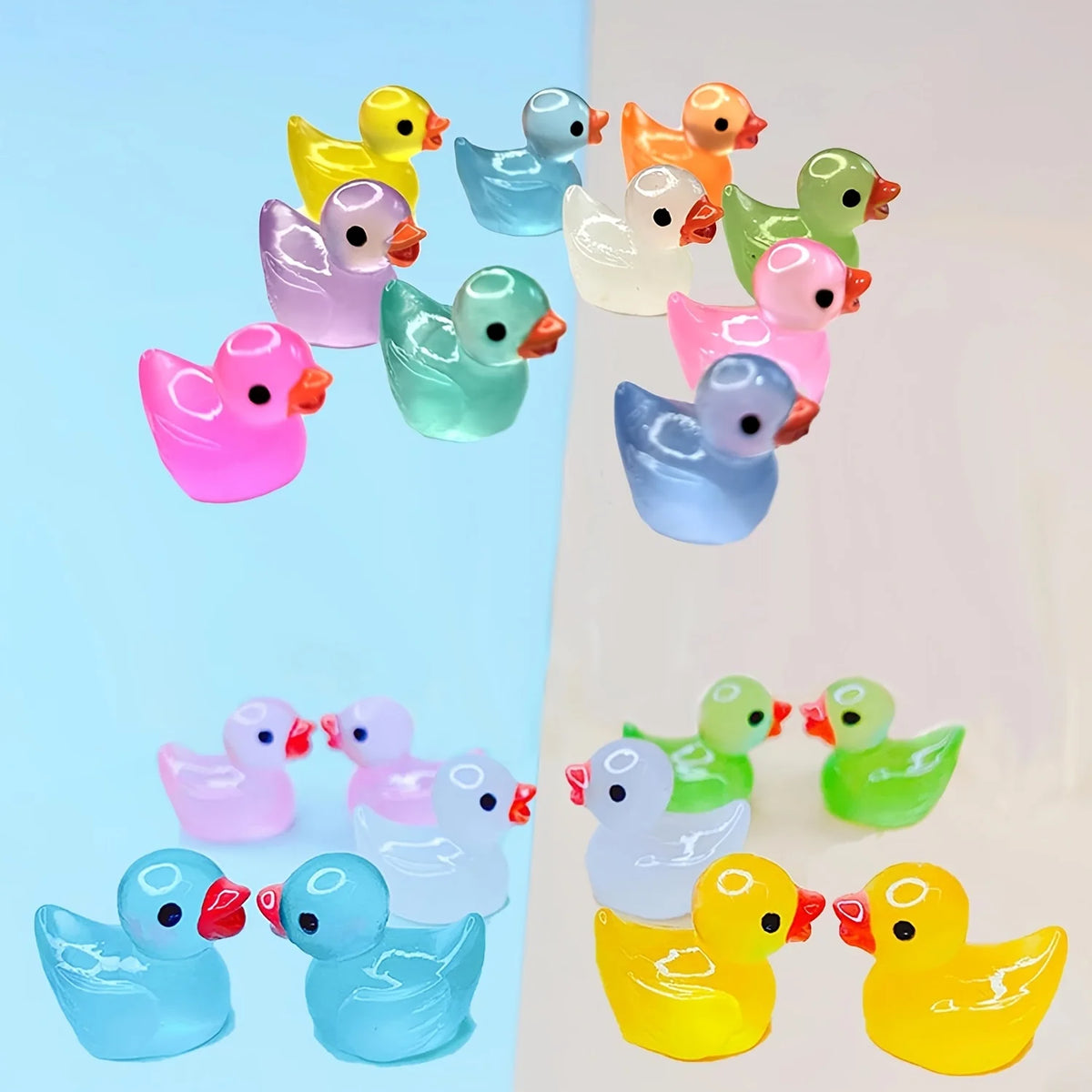 Glow-in-the-Dark Mini Ducks – 30, 60 or 100 Pieces