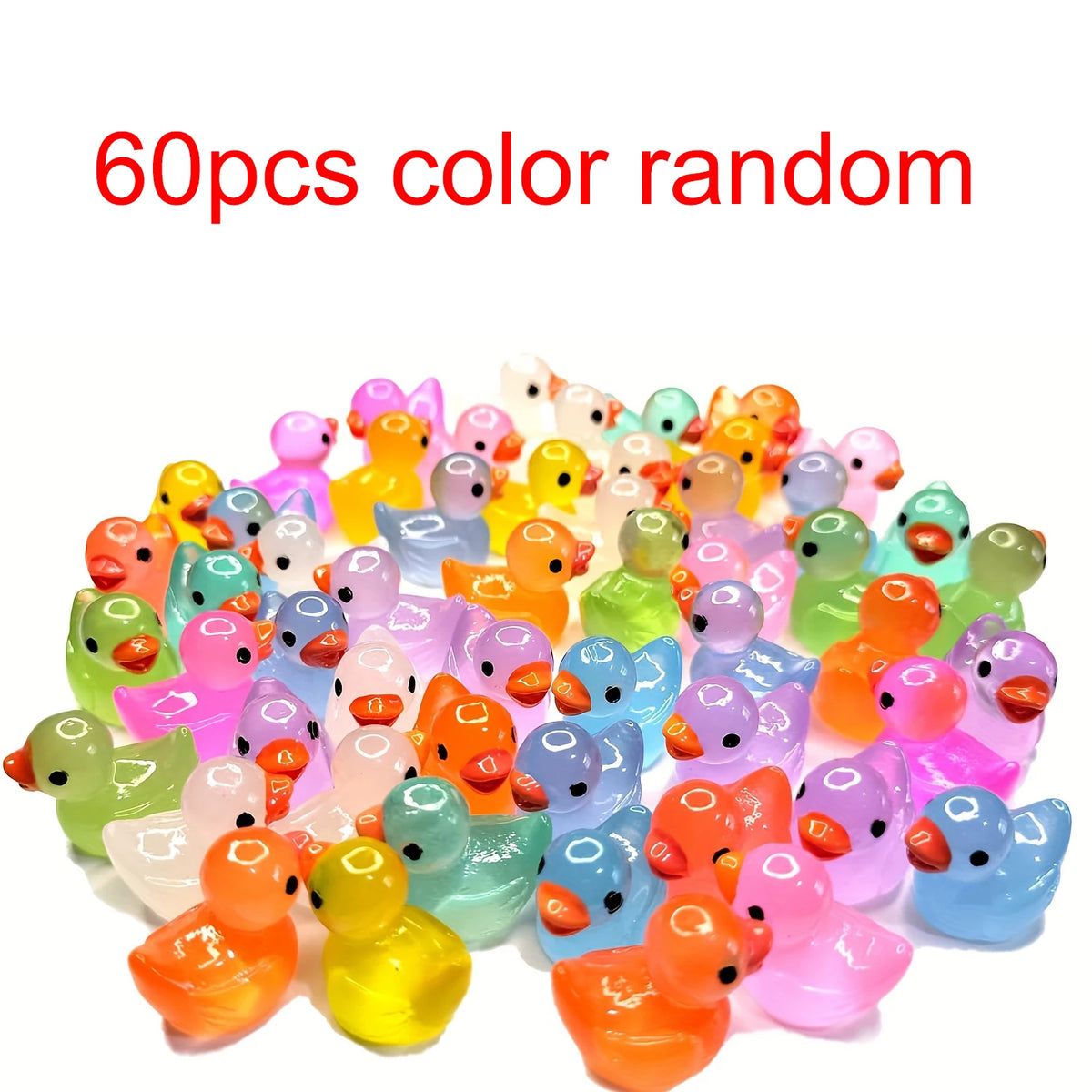 Glow-in-the-Dark Mini Ducks – 30, 60 or 100 Pieces